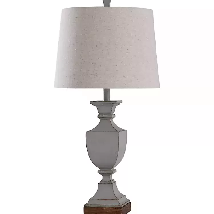 Gray Distressed Square Urn Table Lamp>Kirklands Home Hot