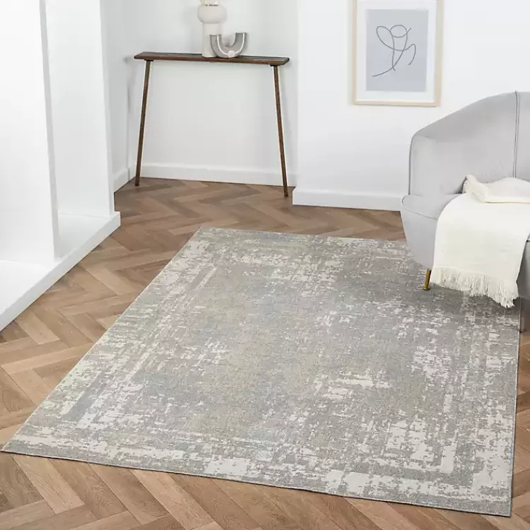 Distressed Washable Area Rug, 5x7>Kirklands Home Clearance