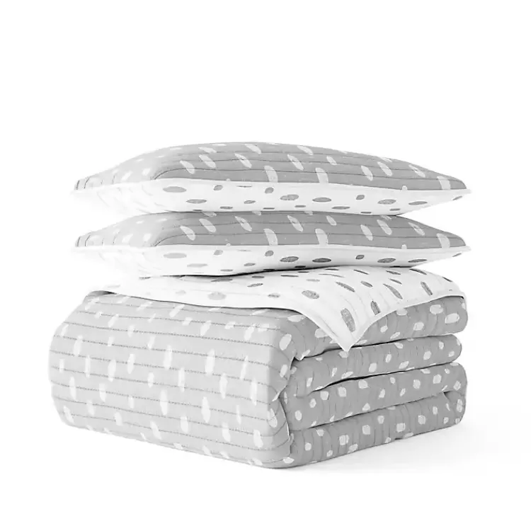 gray_dotted_reversible_pc_king_quilt_set_2.webp Gray Dotted Reversible 3-pc. King Quilt Set>Kirklands Home Sale