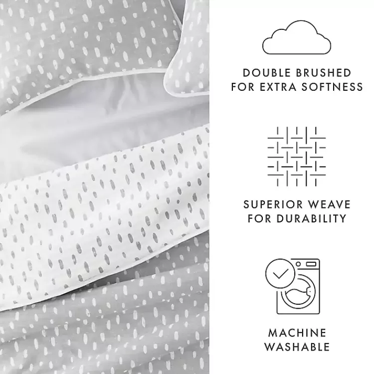 gray_dotted_reversible_pc_queen_quilt_set_6.webp Gray Dotted Reversible 3-pc. Queen Quilt Set>Kirklands Home Fashion