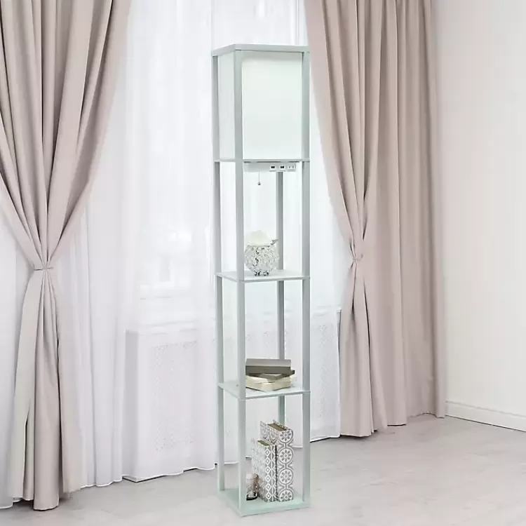 Etagere Shelf Charging Floor Lamp>Kirklands Home Best Sale