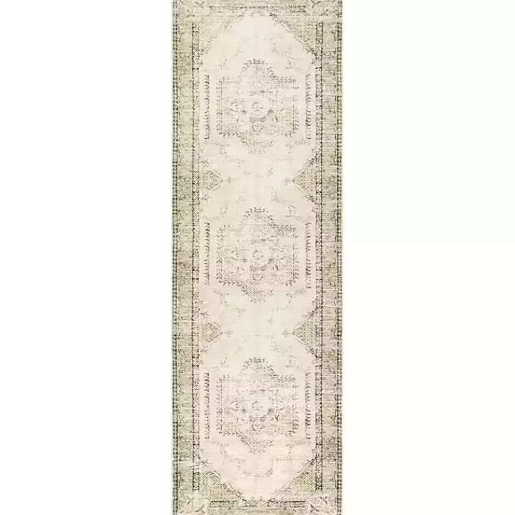 Gray Faded Medallion Washable Runner>Kirklands Home Flash Sale
