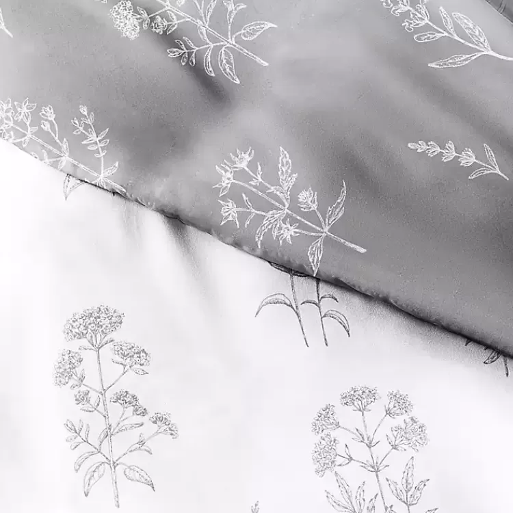 gray_floral_reversible_pc_twin_duvet_cover_set_3.webp Gray Floral Reversible 2-pc. Twin Duvet Cover Set>Kirklands Home Discount