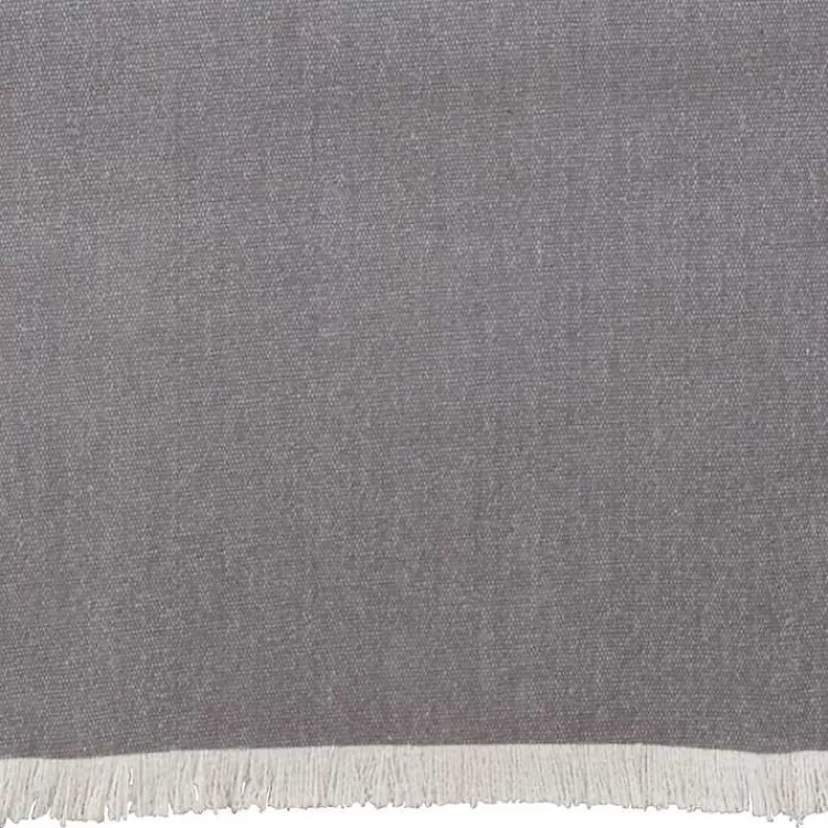 gray_fringe_border_table_runner__in_2.webp Fringe Border Table Runner, 72 in.>Kirklands Home Best Sale