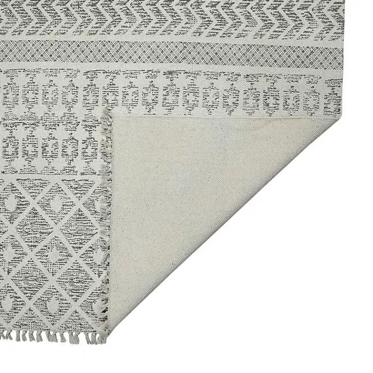gray_geo_stripes_tassel_fringe_area_rug_x_7.webp Gray Geo Stripes Tassel Fringe Area Rug, 5x7>Kirklands Home Online
