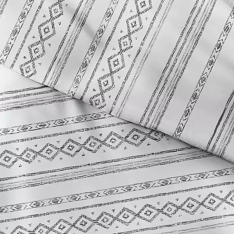 Gray Geometric 3-Pc. Queen Duvet Cover Set>Kirklands Home Online