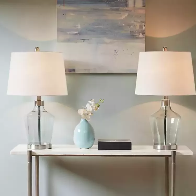 Gray Glass Bold Table Lamps, Set of 2>Kirklands Home Cheap