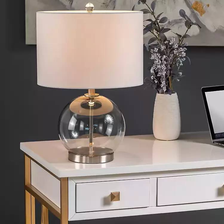 Gray Glass Globe Table Lamp>Kirklands Home Hot