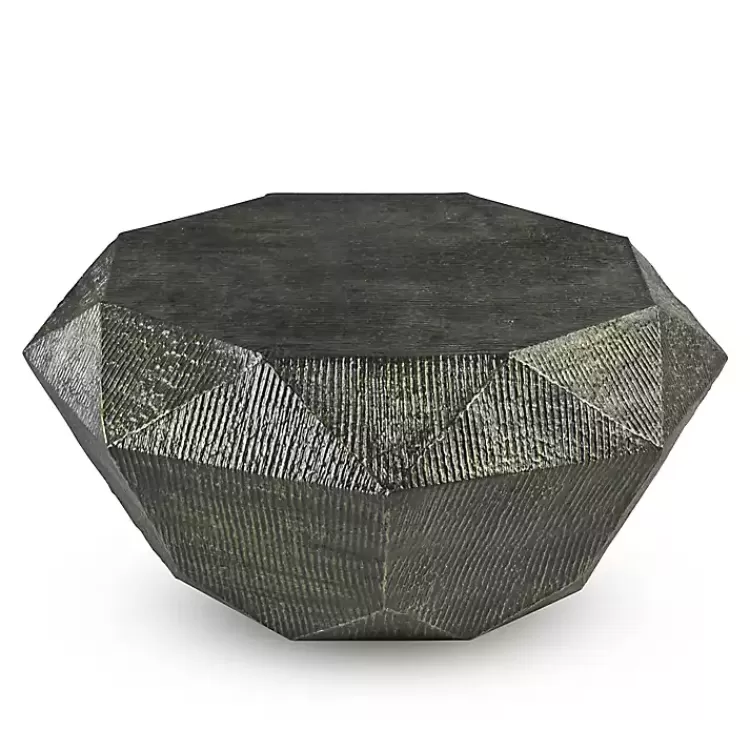 Gray Hand-Stamped Iron Octagonal Coffee Table>Kirklands Home Flash Sale