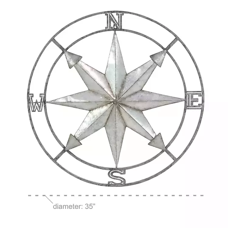 gray_iron_compass_outdoor_plaque_3.webp Gray Iron Compass Outdoor Plaque>Kirklands Home Fashion