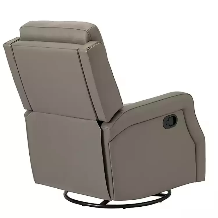 gray_leather_swivel_rocker_recliner_2.webp Leather Swivel Rocker Recliner>Kirklands Home Fashion