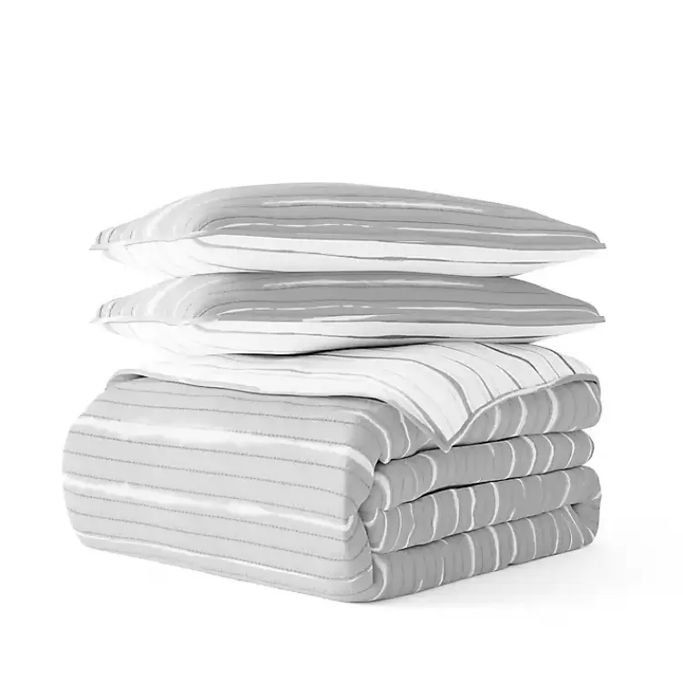 gray_linear_reversible_pc_queen_quilt_set_2.webp Gray Linear Reversible 3-pc. Queen Quilt Set>Kirklands Home Flash Sale