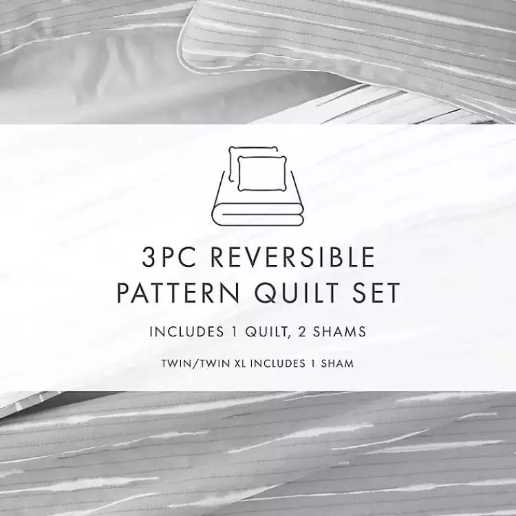 gray_linear_reversible_pc_queen_quilt_set_8.webp Gray Linear Reversible 3-pc. Queen Quilt Set>Kirklands Home Flash Sale