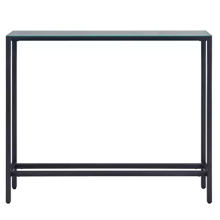 gray_metal_mirrored_top_slim_console_table_2.webp Metal Mirrored Top Slim Console Table>Kirklands Home Fashion