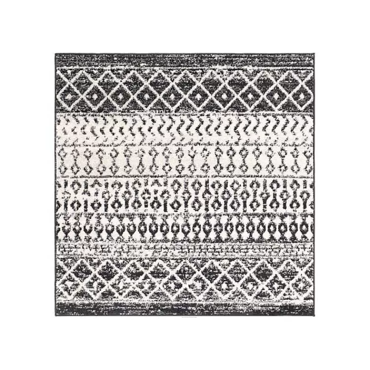 Gray Moroccan Pattern Square Area Rug, 4 ft.>Kirklands Home Discount