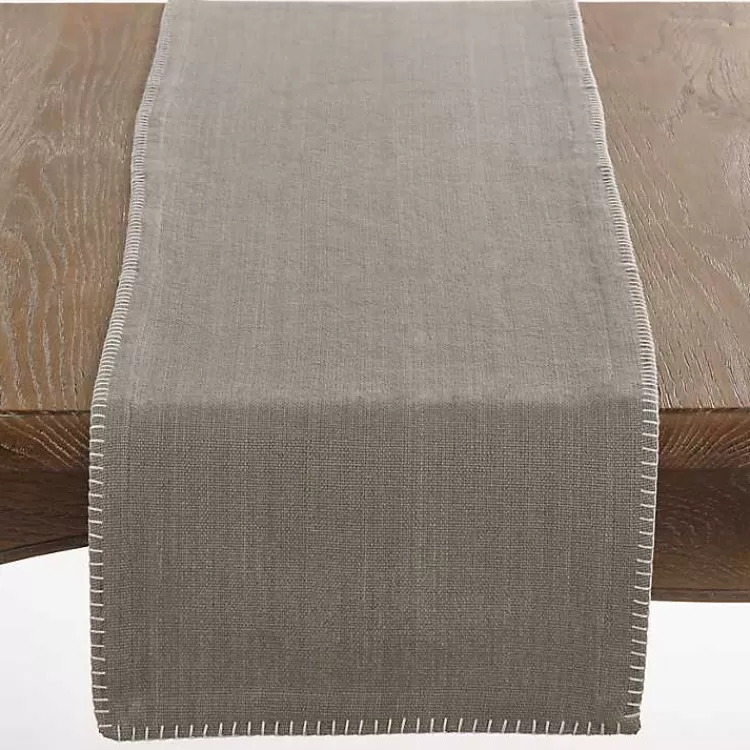 Overcast Stitch Cotton Table Runner>Kirklands Home Best