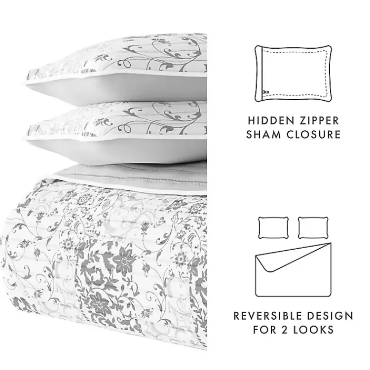 gray_patchwork_reversible_pc_twin_quilt_set_7.webp Gray Patchwork Reversible 2-pc. Twin Quilt Set>Kirklands Home Best Sale