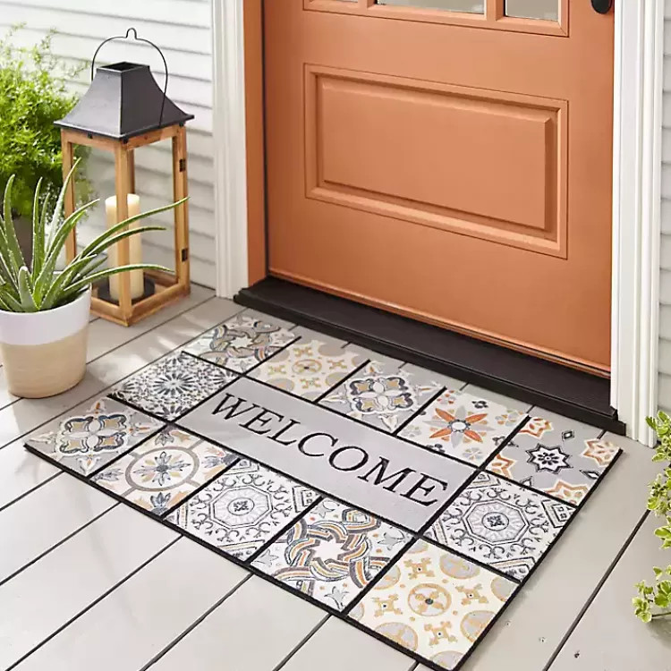 Patina Tiles Welcome Estate Doormat>Kirklands Home Shop