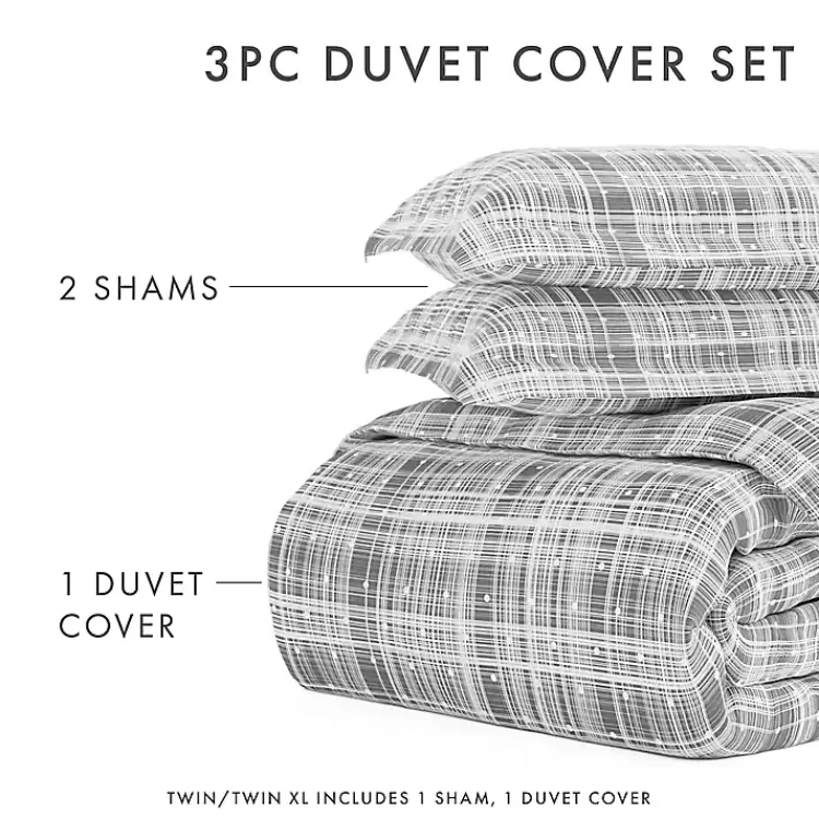 gray_plaid_polka_dot_pc_twin_duvet_cover_set_4.webp Plaid Polka Dot 2-pc. Twin Duvet Cover Set>Kirklands Home Best