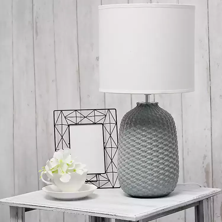gray_purled_ceramic_table_lamp_3.webp Purled Ceramic Table Lamp>Kirklands Home New