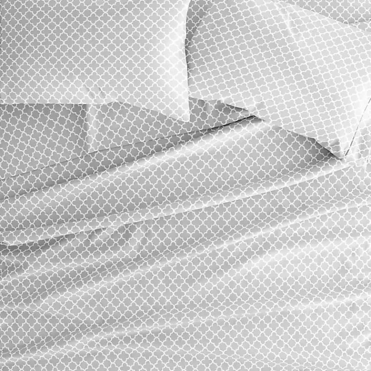 gray_quatrefoil_pc_california_king_sheet_set_2.webp Quatrefoil 4-pc. California King Sheet Set>Kirklands Home Best Sale