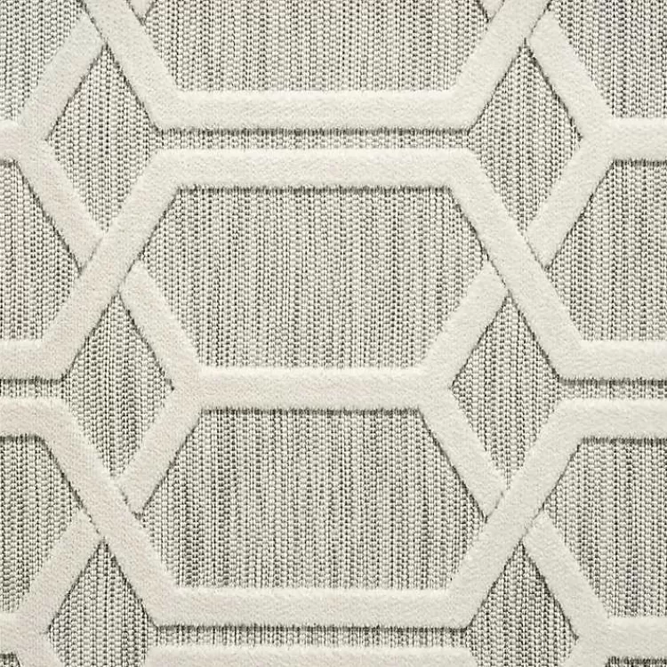 gray_raised_honeycomb_indooroutdoor_area_rug_x_4.webp Gray Raised Honeycomb Indoor/Outdoor Area Rug, 7x9>Kirklands Home Hot