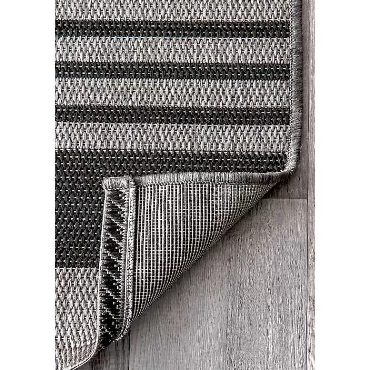 gray_robin_stripe_outdoor_rug_x_3.webp Gray Robin Stripe Outdoor Rug, 5x8>Kirklands Home Discount