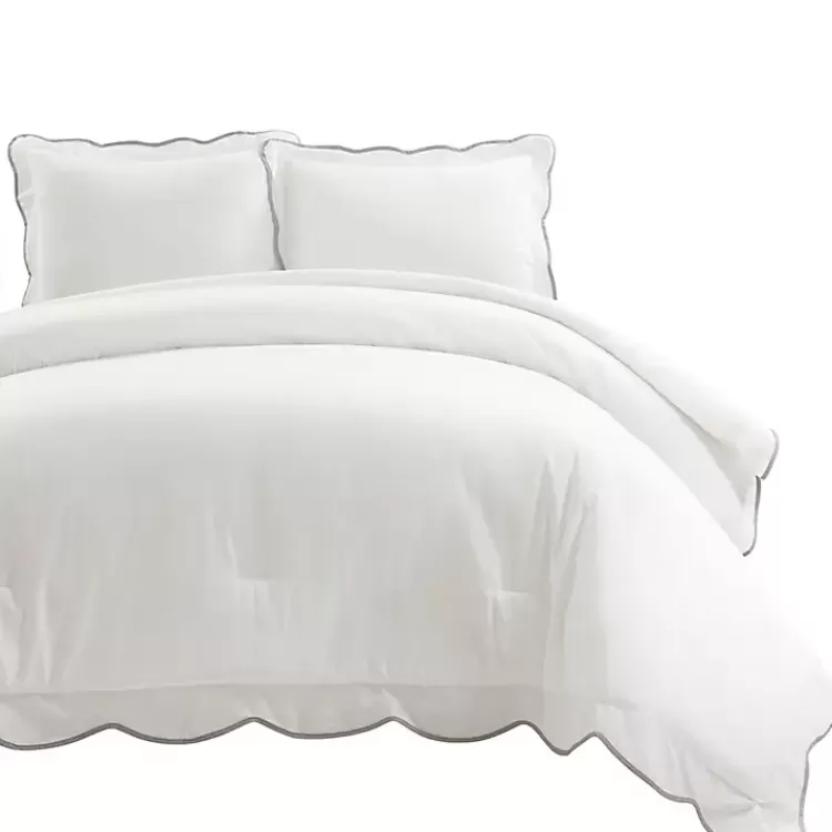 Gray Scalloped Edge 3-pc. King Comforter Set>Kirklands Home Best