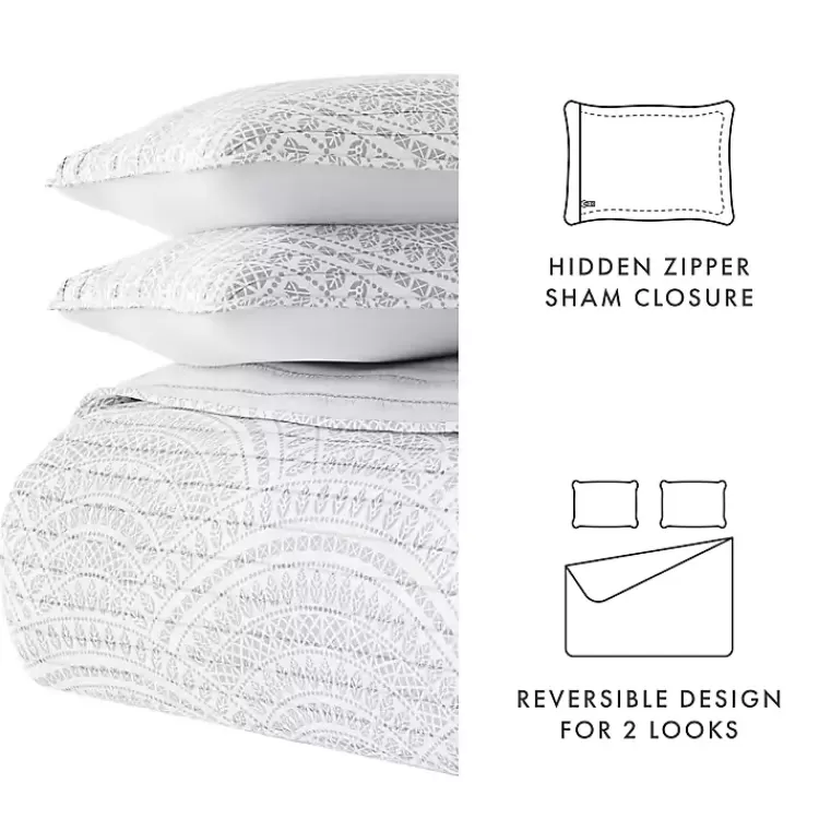 gray_scalloped_reversible_pc_queen_quilt_set_7.webp Gray Scalloped Reversible 3-pc. Queen Quilt Set>Kirklands Home Fashion