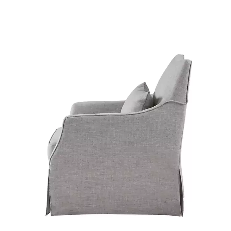 gray_skirted_swivel_martha_stewart_accent_chair_4.webp Skirted Swivel Martha Stewart Accent Chair>Kirklands Home Best Sale