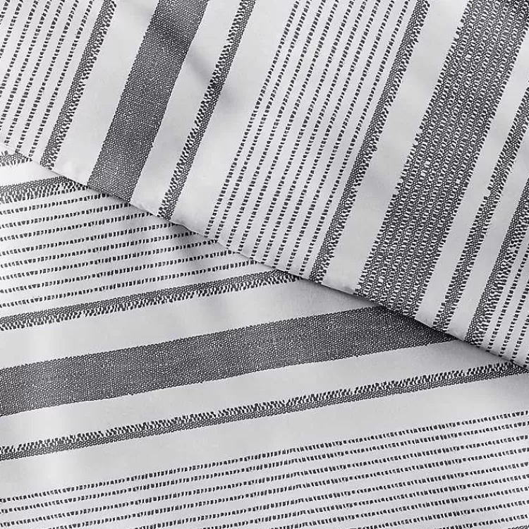 Gray Soft Striped 3-pc. Queen Duvet Cover Set>Kirklands Home Sale