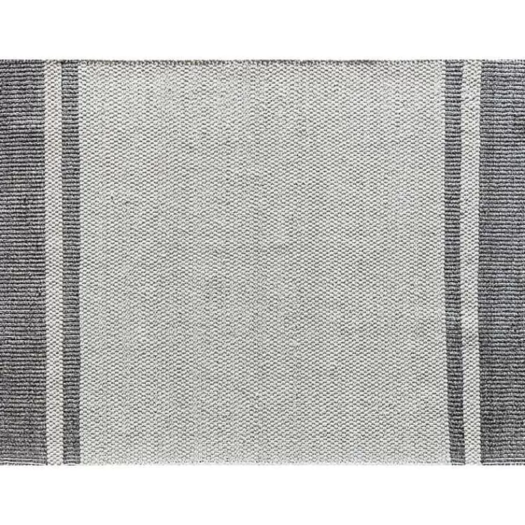 Gray Striped Border Area Rug>Kirklands Home Fashion