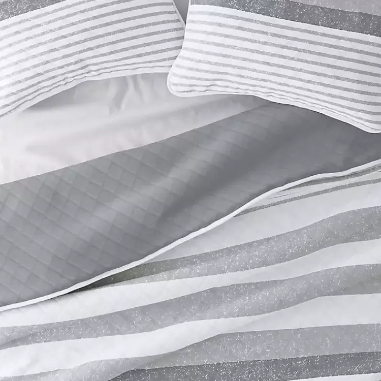 gray_striped_reversible_pc_queen_quilt_set_4.webp Gray Striped Reversible 3-pc. Queen Quilt Set>Kirklands Home Best