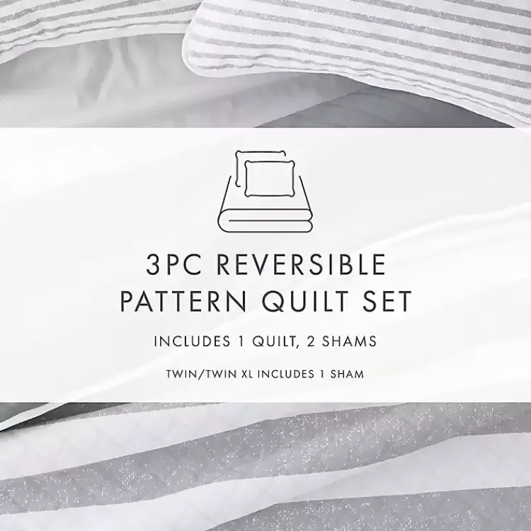 gray_striped_reversible_pc_twin_quilt_set_8.webp Gray Striped Reversible 2-pc. Twin Quilt Set>Kirklands Home Cheap