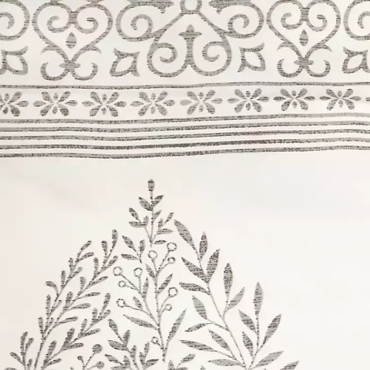 Gray Teardrop Leaves Curtain Panel Set, 84 in.>Kirklands Home Store