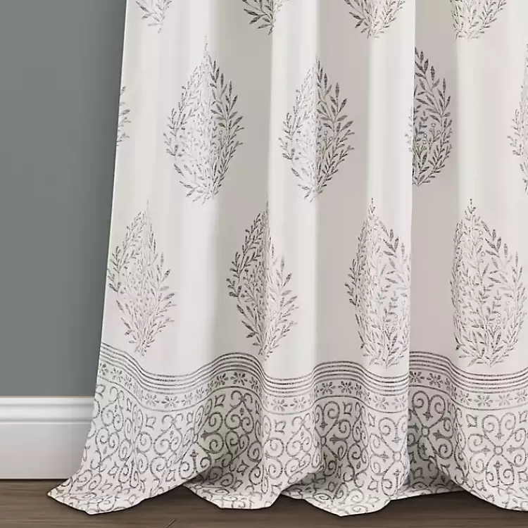 gray_teardrop_leaves_curtain_panel_set__in_2.webp Gray Teardrop Leaves Curtain Panel Set, 95 in.>Kirklands Home Hot