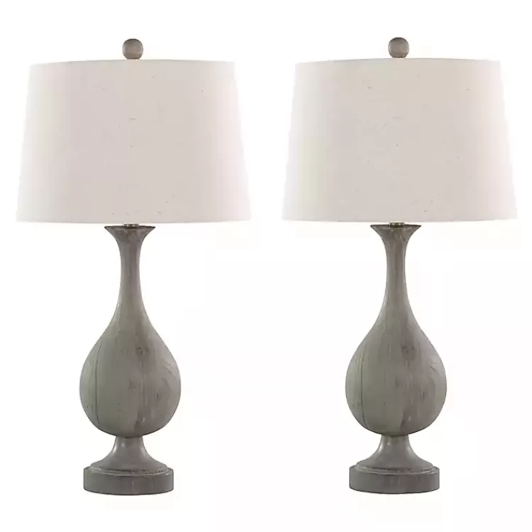 Gray Teardrop Table Lamps, Set of 2>Kirklands Home Cheap