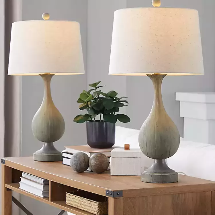 gray_teardrop_table_lamps_set_of__5.webp Gray Teardrop Table Lamps, Set of 2>Kirklands Home Cheap