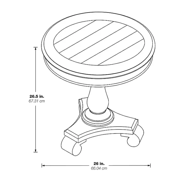 Traditional Round Pedestal Accent Table>Kirklands Home Hot