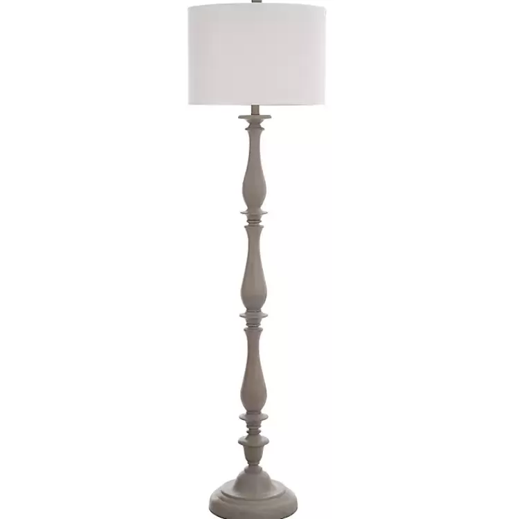 Gray Traditional Spindle Floor Lamp>Kirklands Home Clearance