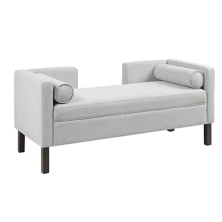 Upholstered Modern Split Back Bench>Kirklands Home Shop