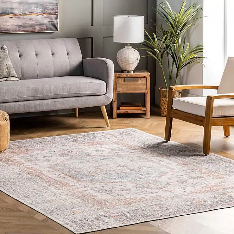 Vintage Floral Washable Area Rug, 8x10>Kirklands Home Online