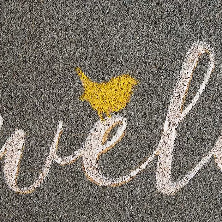 Gray Welcome Bird Coir Doormat>Kirklands Home Outlet