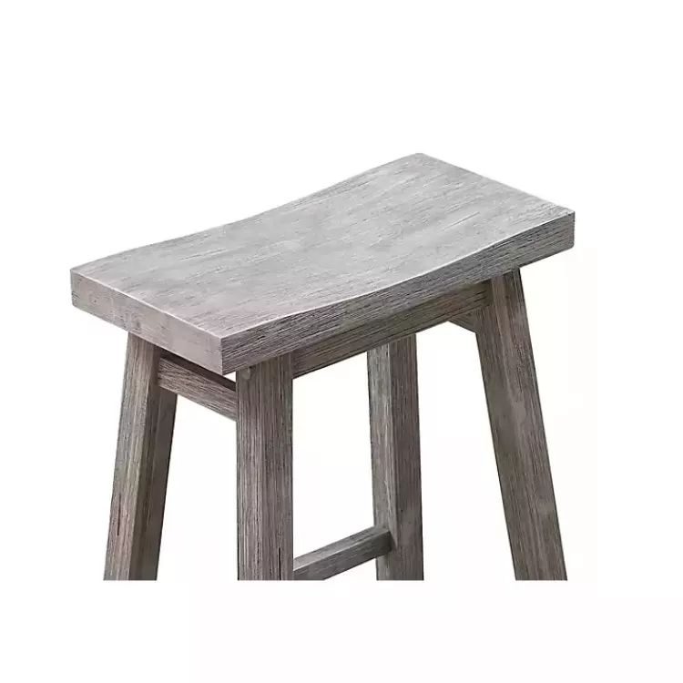 gray_wire_brush_saddle_bar_stools_set_of__5.webp Wire Brush Saddle Bar Stools, Set of 2>Kirklands Home Clearance