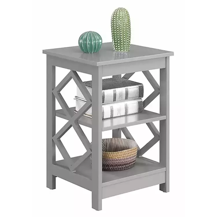 gray_wood_diamond_tier_accent_table_2.webp Wood Diamond 2-Tier Accent Table>Kirklands Home New