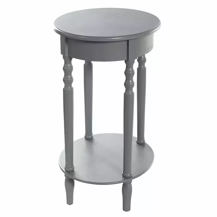 gray_wood_oval_emily_accent_table_3.webp Wood Oval Emily Accent Table>Kirklands Home Shop