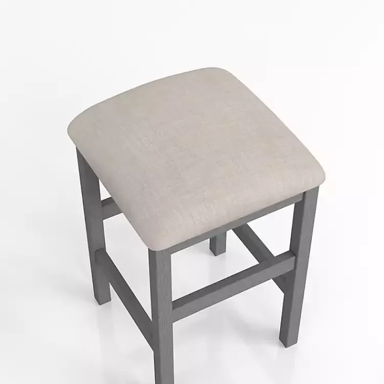 gray_wood_upholstered_seat_pc_counter_stool_set_4.webp Wood Upholstered Seat 2-pc. Counter Stool Set>Kirklands Home Clearance