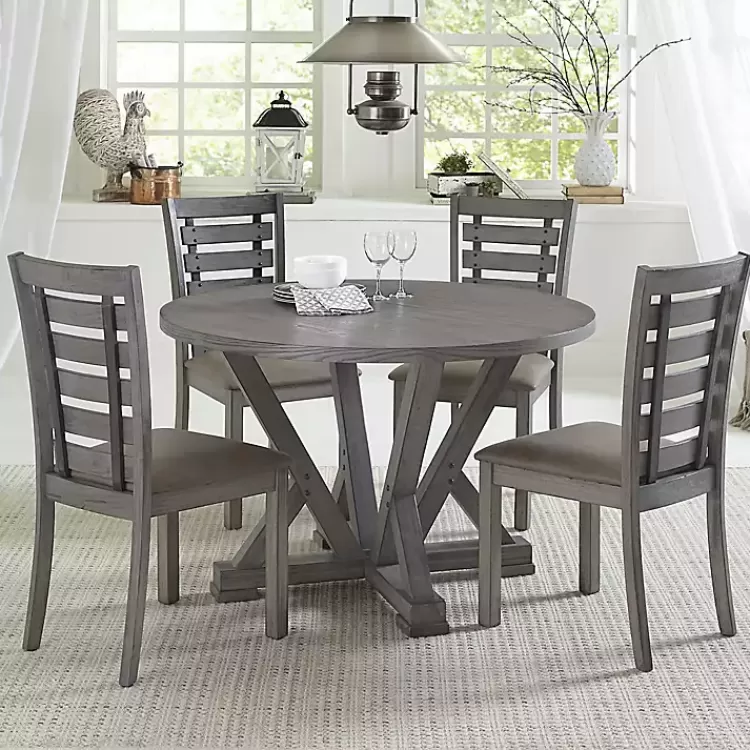 Gray Wooden Fiji Round Dining Table>Kirklands Home Store