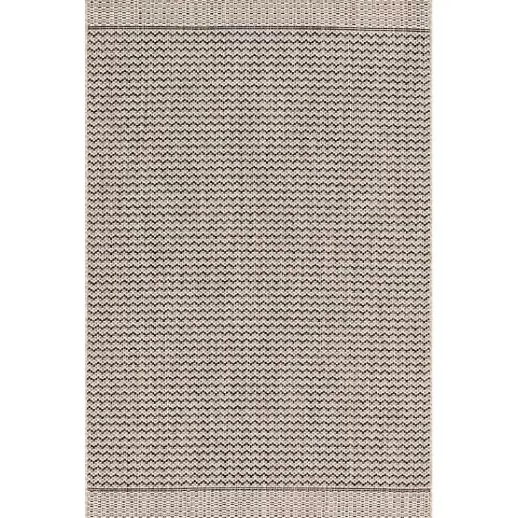 Gray Zig Zag Stripe Outdoor Area Rug, 7x10>Kirklands Home Flash Sale