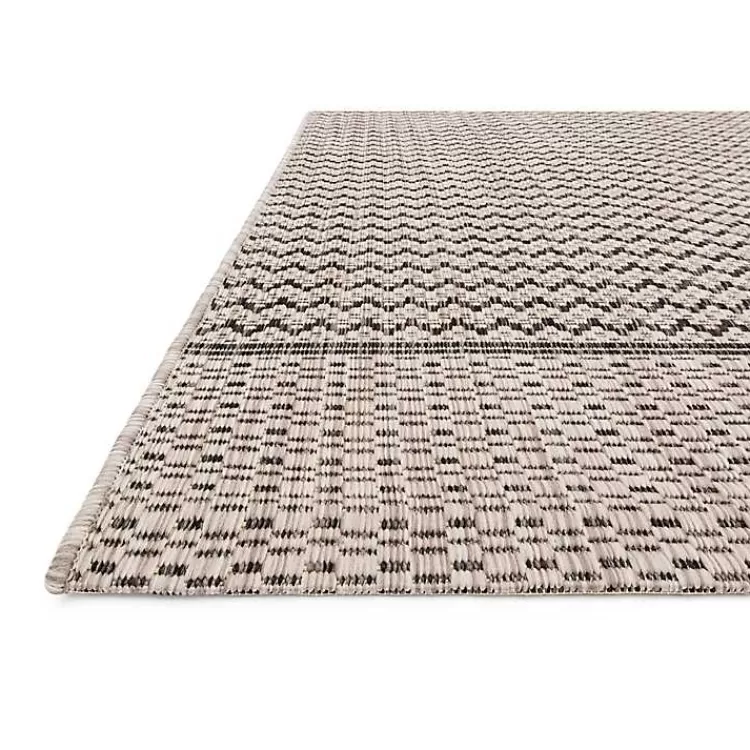 Gray Zig Zag Stripe Outdoor Area Rug, 7x10>Kirklands Home Flash Sale